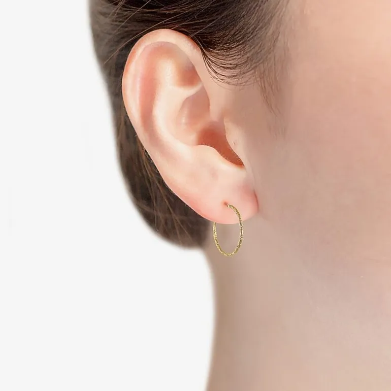 Monet® Gold-Tone Textured Hoop Earrings