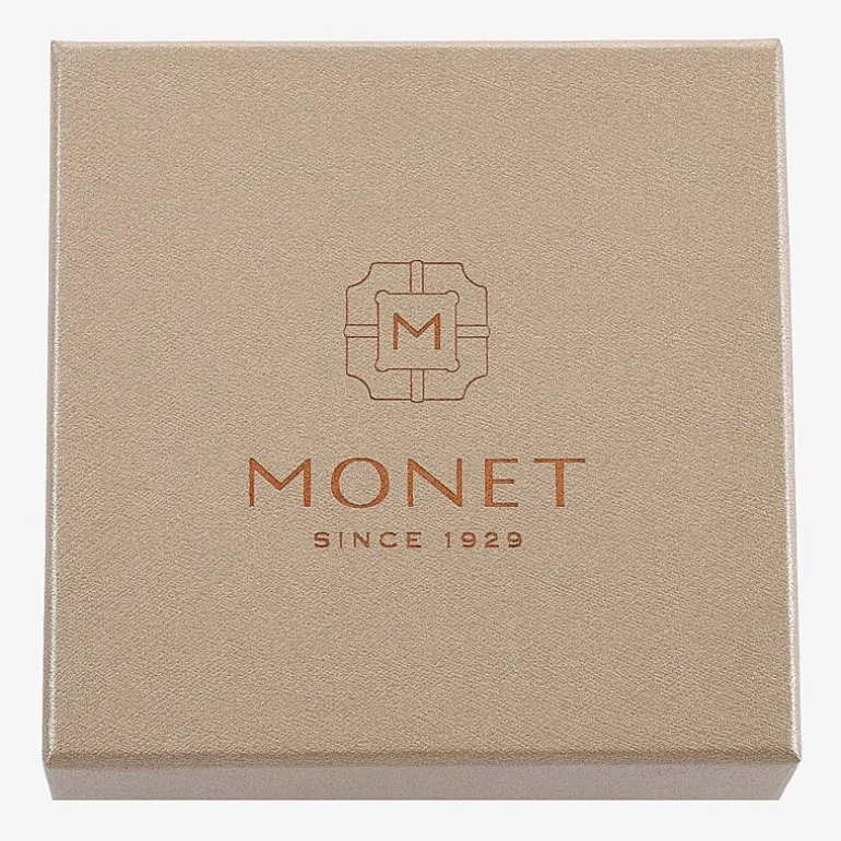 Monet Jewelry Gold Tone Initial Pendant Necklace & Stud Earring Womens Glass Heart 2-pc. Jewelry Set
