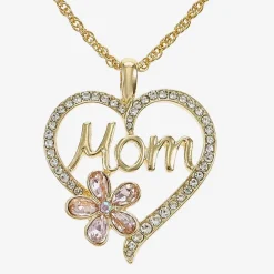 Monet Jewelry Mom Womens Pink Glass Heart 2-pc. Jewelry Set