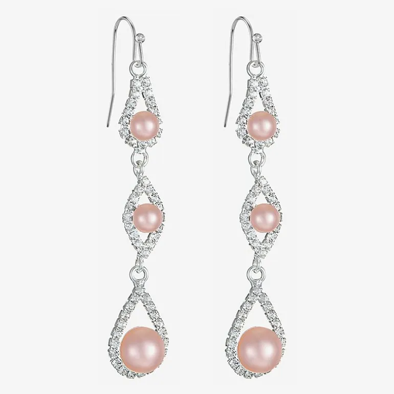 Monet Jewelry Timeless Womens Glass Simulated Pearl Round Hypoallergenic Drop Earrings