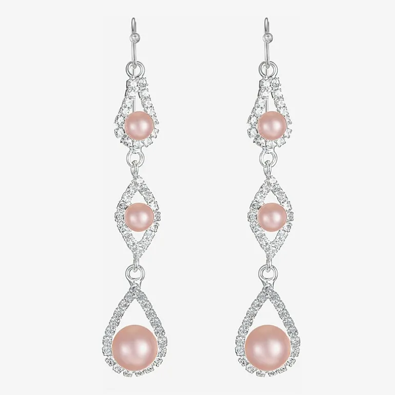 Monet Jewelry Timeless Womens Glass Simulated Pearl Round Hypoallergenic Drop Earrings