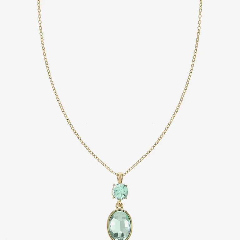 Monet Jewelry Womens Blue Glass Oval 17 Inch Pendant Necklace