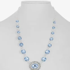Monet Jewelry Womens Blue 18 Inch Collar Necklace
