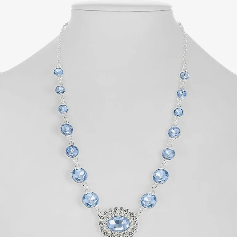 Monet Jewelry Womens Blue 18 Inch Collar Necklace
