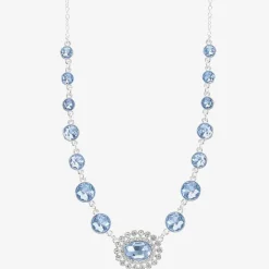 Monet Jewelry Womens Blue 18 Inch Collar Necklace