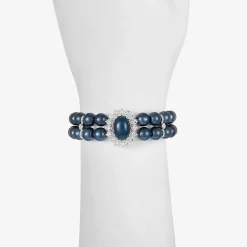 Monet Jewelry Womens Glass Simulated Pearl Round Stretch Bracelet