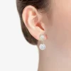 Monet Jewelry Womens Glass Simulated Pearl Round Hypoallergenic Drop Earrings