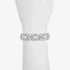 Monet Jewelry Womens Glass Simulated Pearl Oval Stretch Bracelet