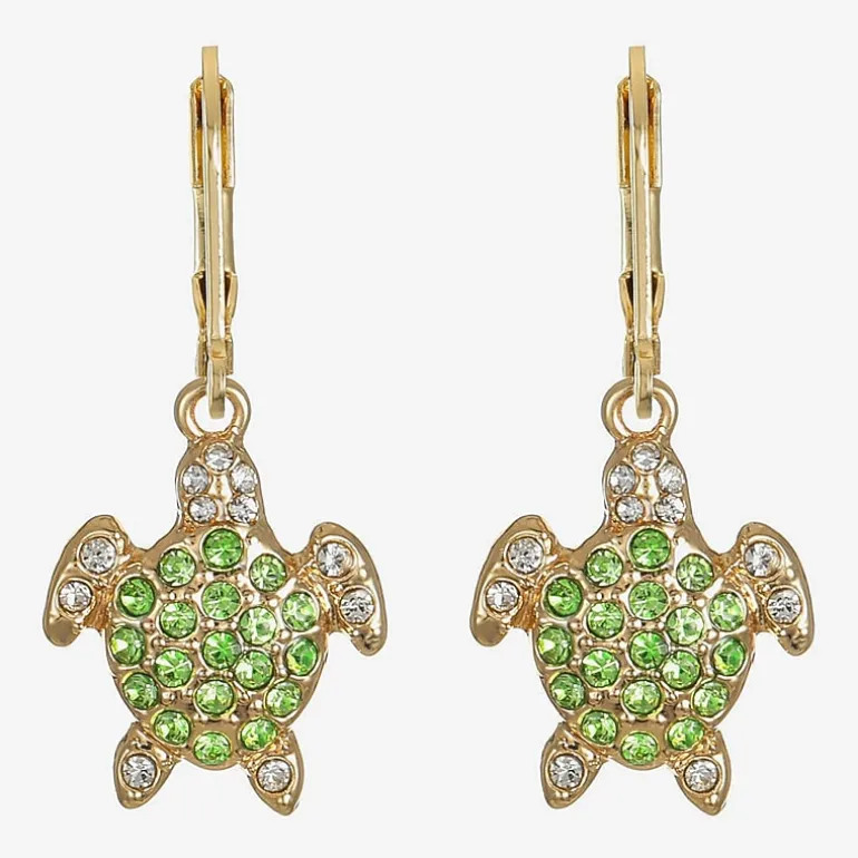 Monet Jewelry Womens Green Glass Drop Earrings