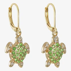 Monet Jewelry Womens Green Glass Drop Earrings