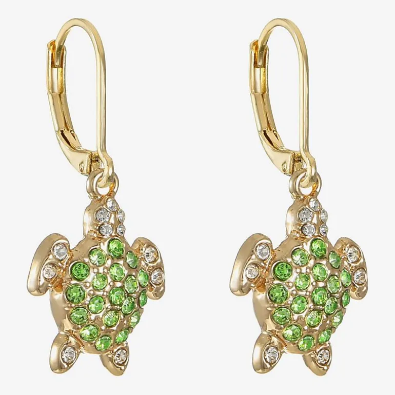 Monet Jewelry Womens Green Glass Drop Earrings