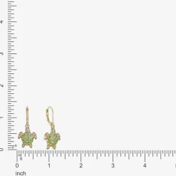 Monet Jewelry Womens Green Glass Drop Earrings