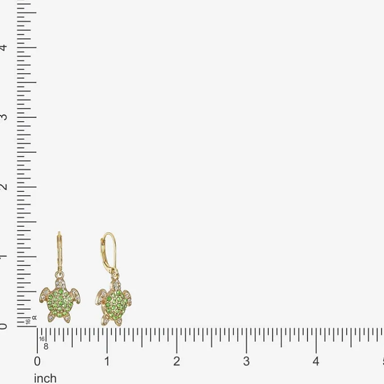 Monet Jewelry Womens Green Glass Drop Earrings