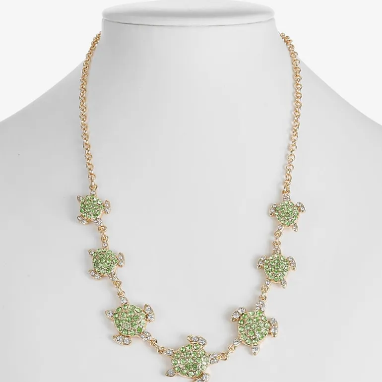 Monet Jewelry Womens Green 17 Inch Collar Necklace