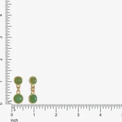 Monet Jewelry Womens Green Round Hypoallergenic Drop Earrings
