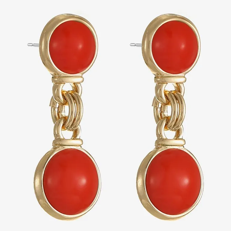 Monet Jewelry Womens Green Round Hypoallergenic Drop Earrings