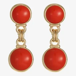Monet Jewelry Womens Green Round Hypoallergenic Drop Earrings
