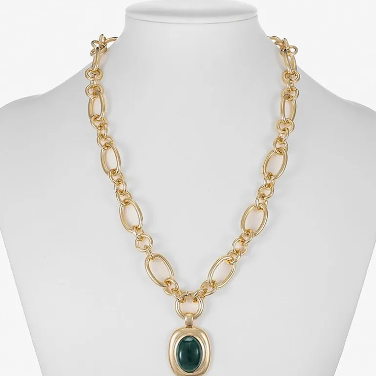 Monet Jewelry Womens Red Oval 18 Inch Pendant Necklace