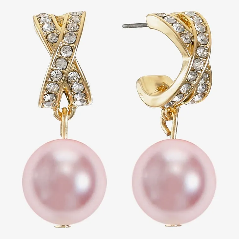Monet Jewelry Womens Simulated Pearl Hypoallergenic Drop Earrings