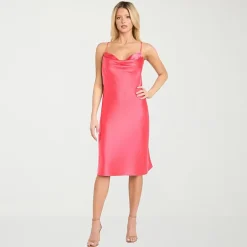 Morgan & Co. Womens Juniors Sleeveless Midi Slip Dress
