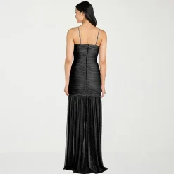 Morgan & Co. Womens Juniors Straight Neck Sleeveless Glitter Bodycon Dress