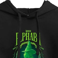 Movie Elphaba Cropped Womens Juniors Long Sleeve Wicked Hoodie