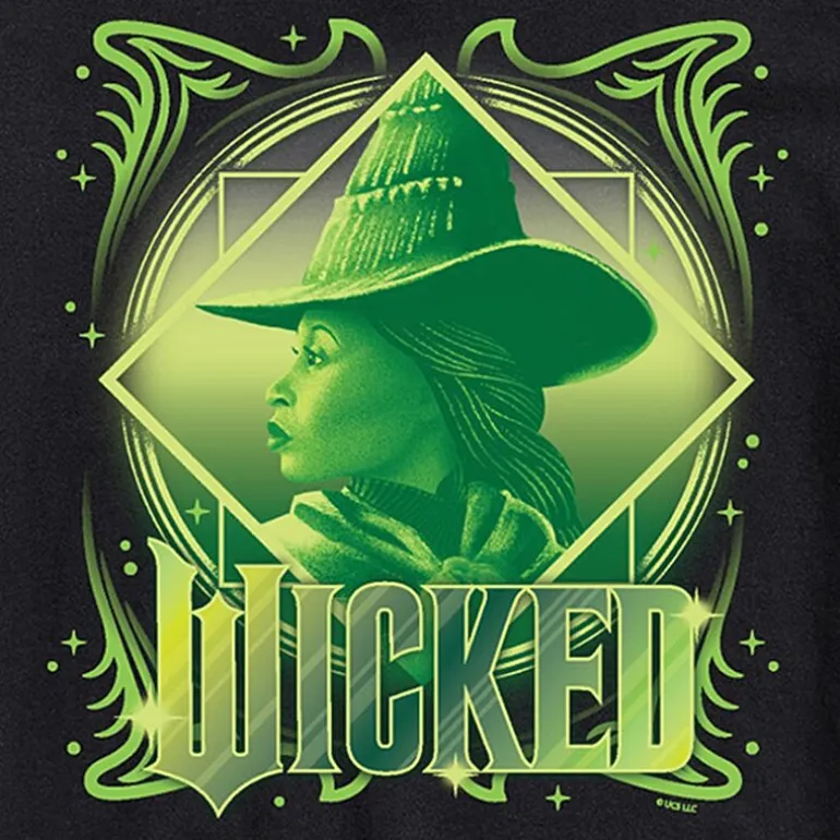 Movie Elphaba Tee Womens Juniors Crew Neck Short Sleeve Regular Fit Wicked Graphic T-Shirt