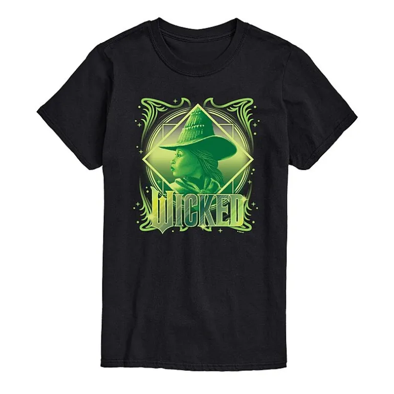 Movie Elphaba Tee Womens Juniors Crew Neck Short Sleeve Regular Fit Wicked Graphic T-Shirt