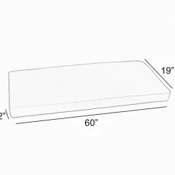 Mozaic Company Sunbrella Bench Cushion Corded