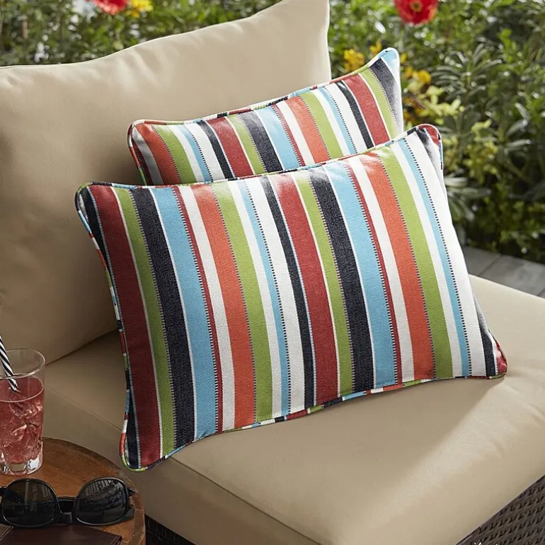 Mozaic Company Sunbrella Carousel Confetti Corded Lumbar Pillow (Set of 2)