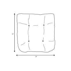 Mozaic Company Tufted U-Shaped Solid Seat Cushion (Set of 2)