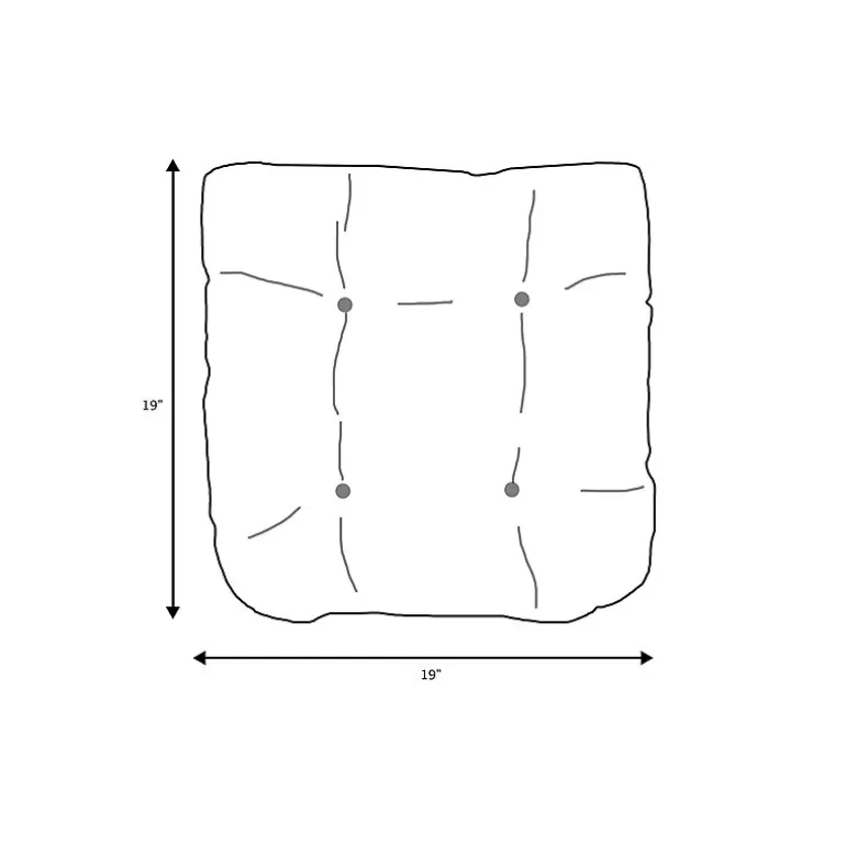 Mozaic Company Tufted U-Shaped Solid Seat Cushion (Set of 2)