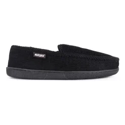 Muk Luks Corduroy Moccasin Mens Memory Foam Slip Resistant Slip-On Slippers