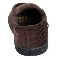 Muk Luks Corduroy Moccasin Mens Memory Foam Slip Resistant Slip-On Slippers