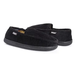 Muk Luks Corduroy Moccasin Mens Memory Foam Slip Resistant Slip-On Slippers