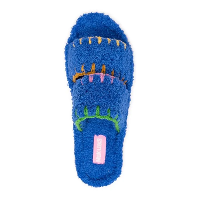 Muk Luks Double Strap Womens Memory Foam Slip-On Slippers
