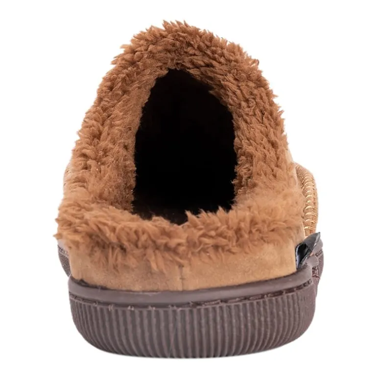 Muk Luks Faux Suede Clog Mens Memory Foam Slip Resistant Slip-On Slippers