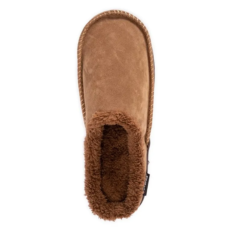 Muk Luks Faux Suede Clog Mens Memory Foam Slip Resistant Slip-On Slippers