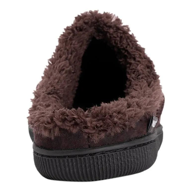 Muk Luks Faux Suede Clog Mens Memory Foam Slip Resistant Slip-On Slippers