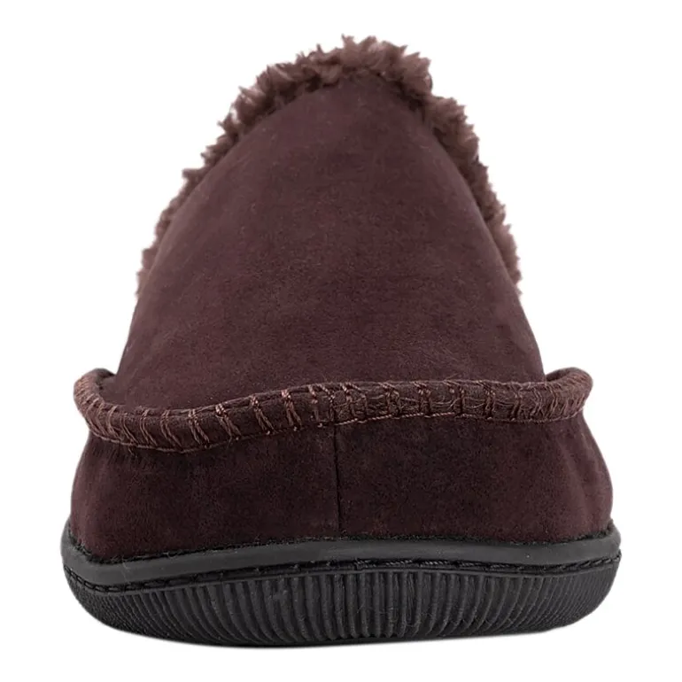 Muk Luks Faux Suede Clog Mens Memory Foam Slip Resistant Slip-On Slippers