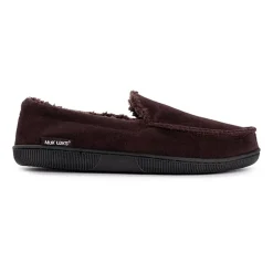 Muk Luks Faux Suede Moccasin Mens Memory Foam Slip Resistant Slip-On Slippers