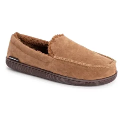 Muk Luks Faux Suede Moccasin Mens Memory Foam Slip Resistant Slip-On Slippers