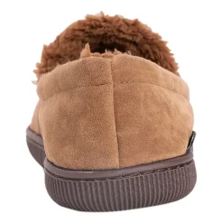 Muk Luks Faux Suede Moccasin Mens Memory Foam Slip Resistant Slip-On Slippers