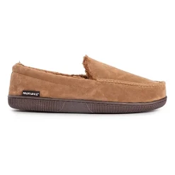 Muk Luks Faux Suede Moccasin Mens Memory Foam Slip Resistant Slip-On Slippers