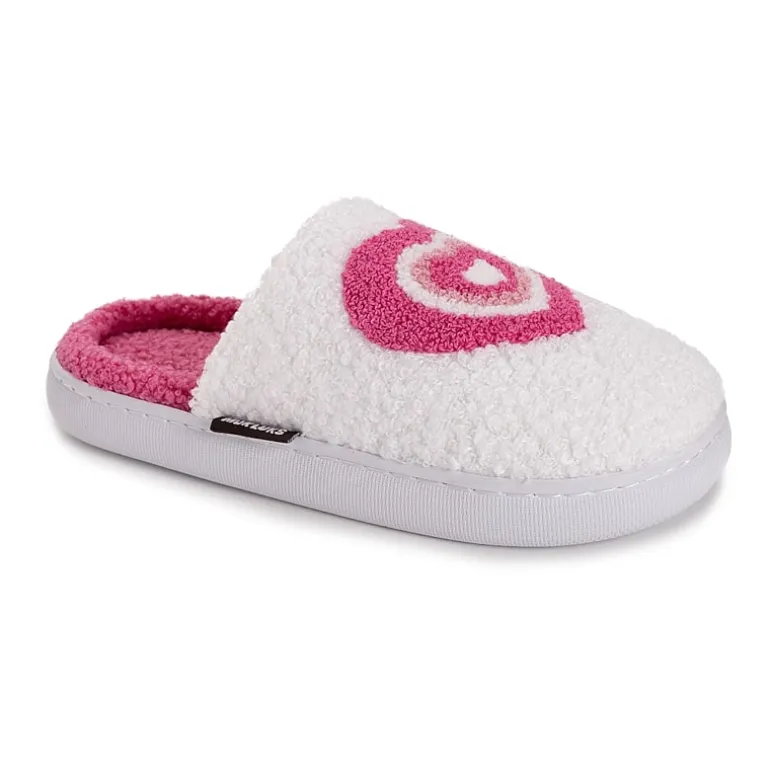 Muk Luks Heart Slipper Womens Memory Foam Slip-On Slippers