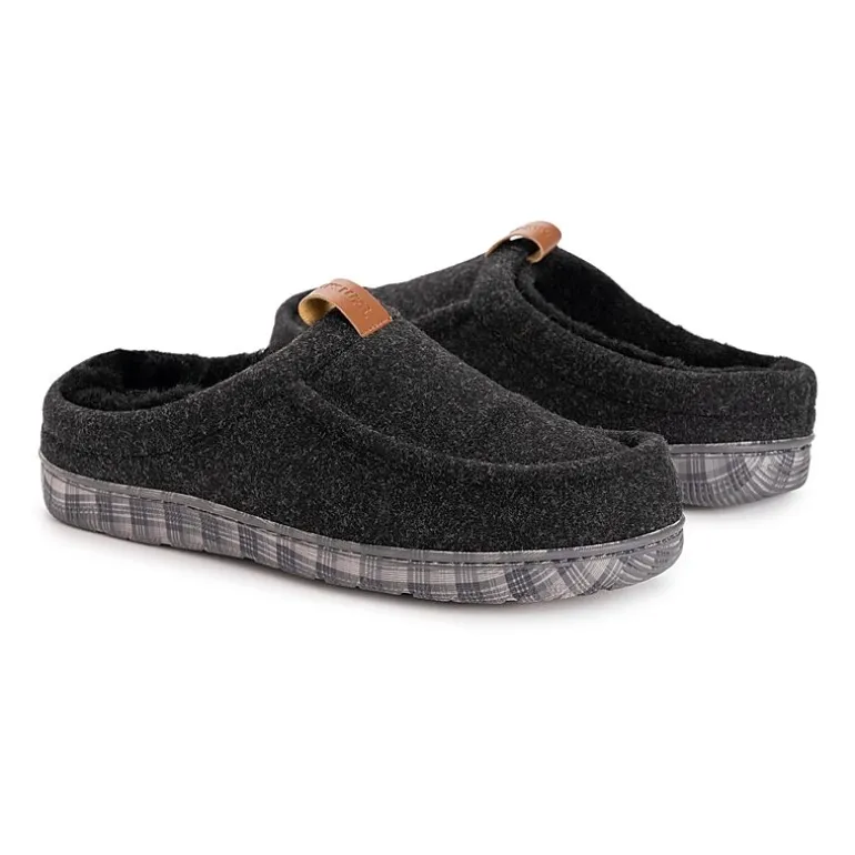 Muk Luks Miles Clog Mens Memory Foam Slip Resistant Slip-On Slippers