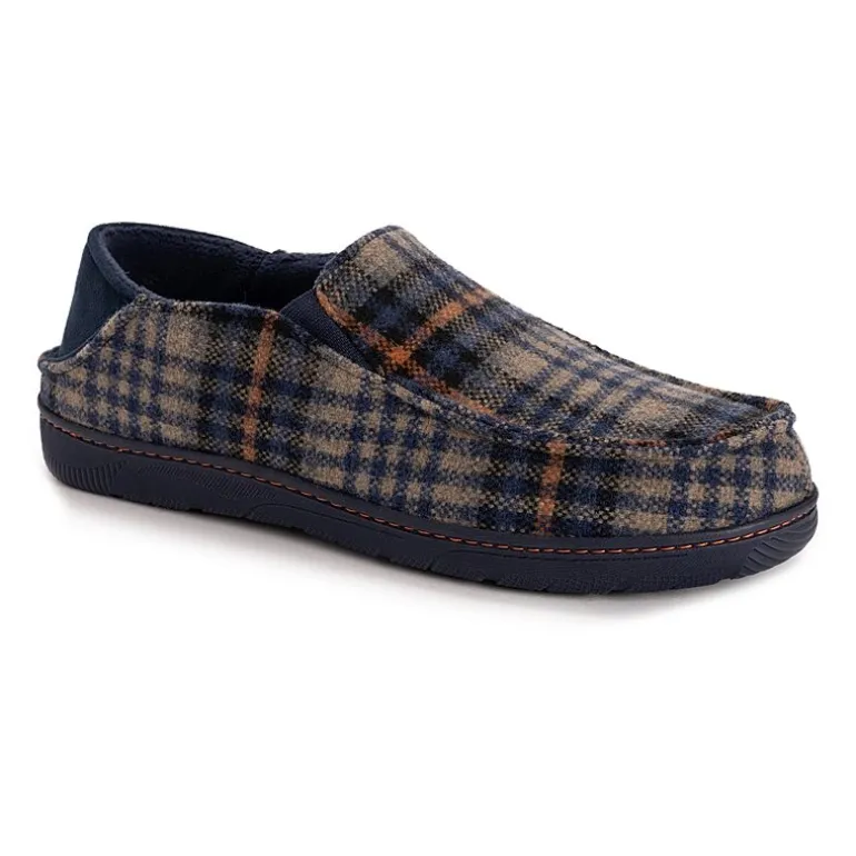 Muk Luks Owen Fll Fit Slipper Mens Memory Foam Slip Resistant Slip-On Slippers