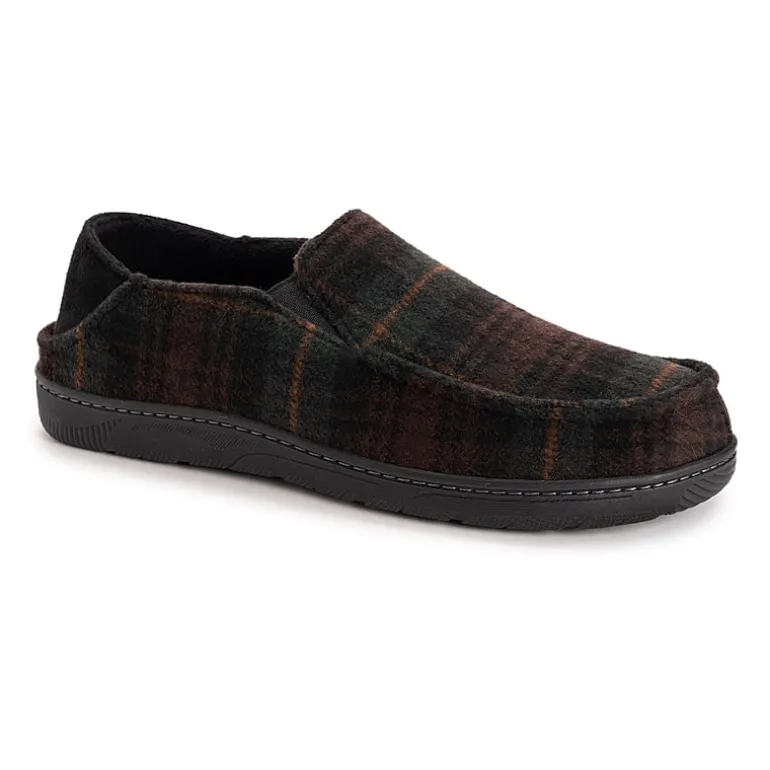 Muk Luks Owen Fll Fit Slipper Mens Memory Foam Slip Resistant Slip-On Slippers