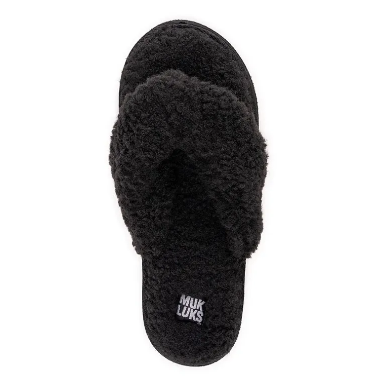 Muk Luks Taryn Thong Womens Memory Foam Slip-On Slippers