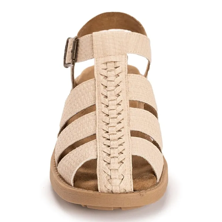Muk Luks Vanilla Fisherman Womens Round Closed Toe Loafers